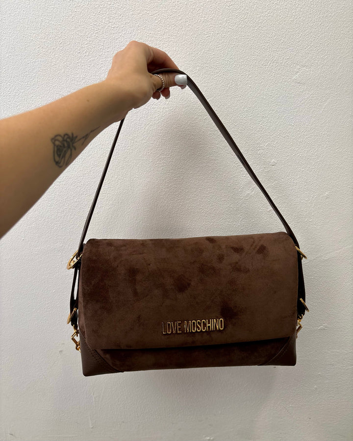 Borsa Velour Marrone