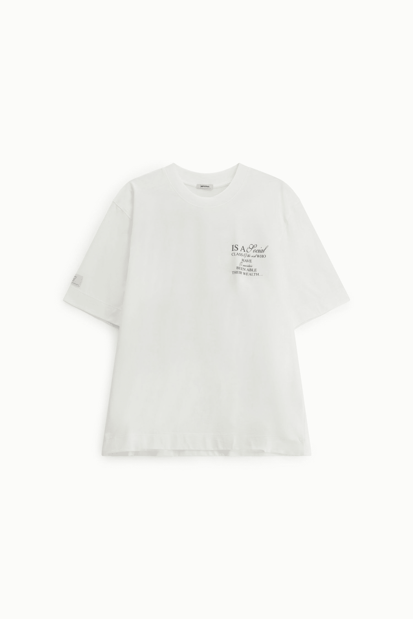 T-shirt girocollo stampa testuale e fotografica