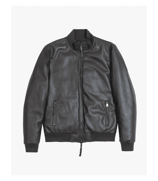 Giubbotto bomber double-face in similpelle