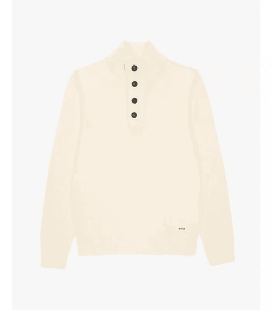 Maglione zip con bottoni