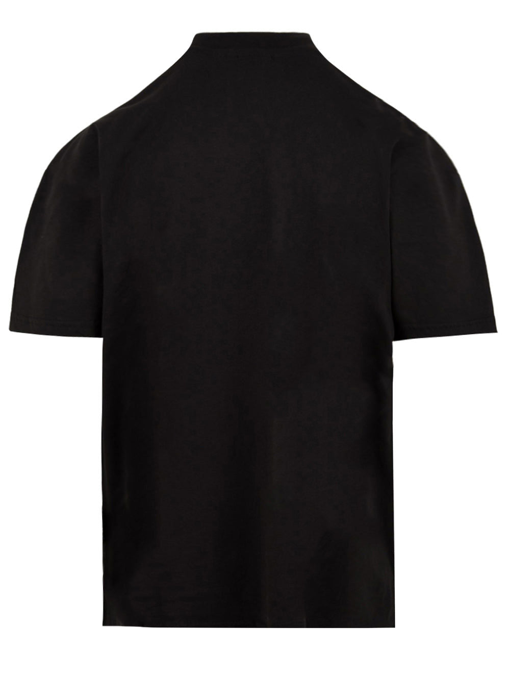 T-shirt in jersey di cotone con logo sul collo