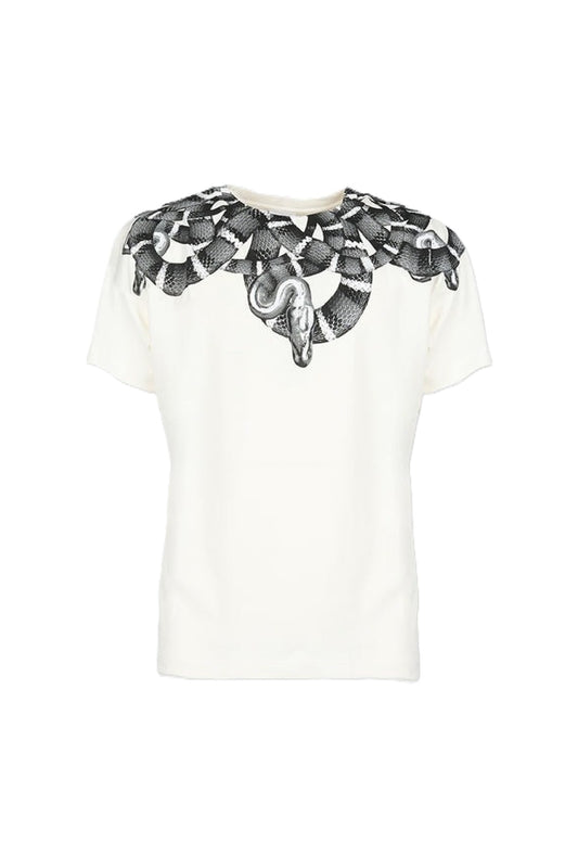T-shirt con stampa serpente