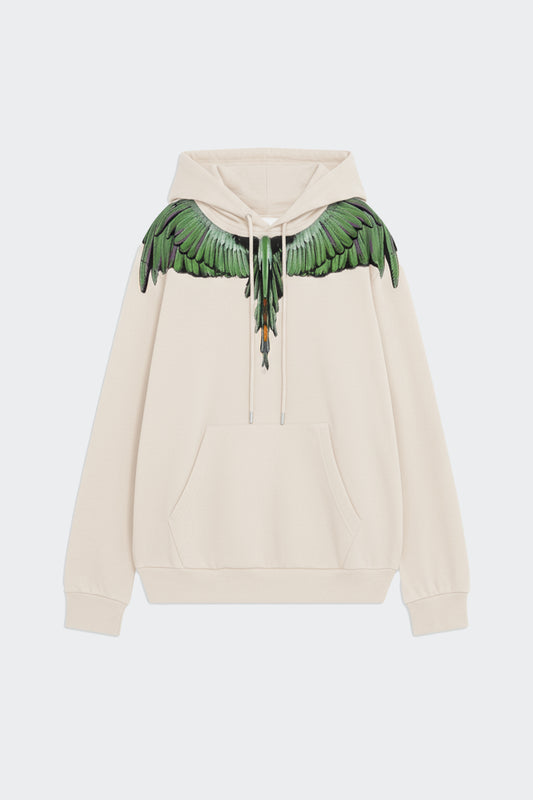 Felpa cappuccio con stampa aquila