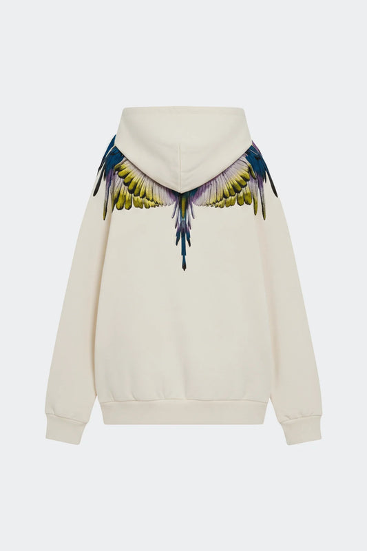 Felpa cappuccio con stampa aquila