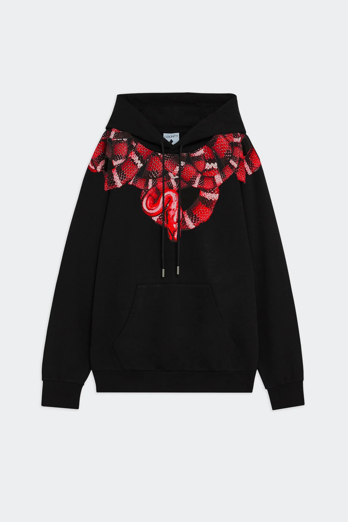 Felpa cappuccio con stampa serpenti