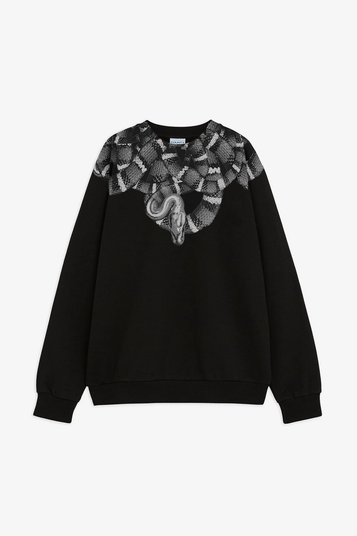 Felpa girocollo con stampa serpenti