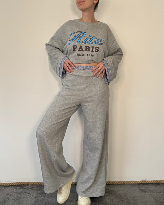 Felpa con inserti camicia Valentina