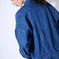 Bomber oversize denim con spille Valentina