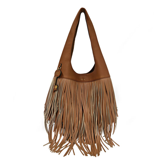 Borsa Fringe a spalla con frange