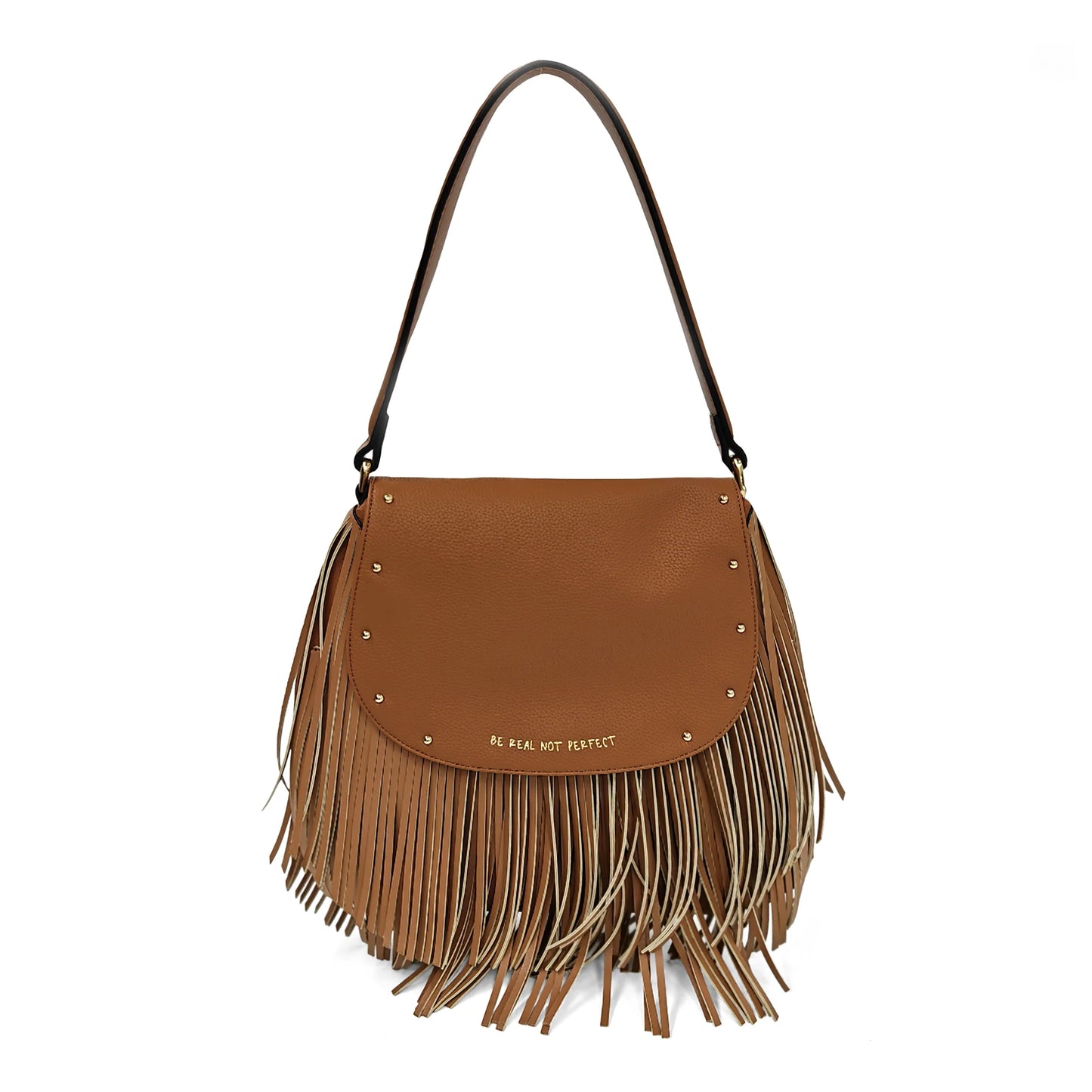 Borsa Fringe a Spalla con patta e frange