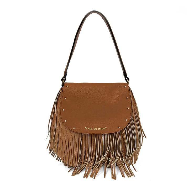 Borsa Fringe a Spalla con patta e frange