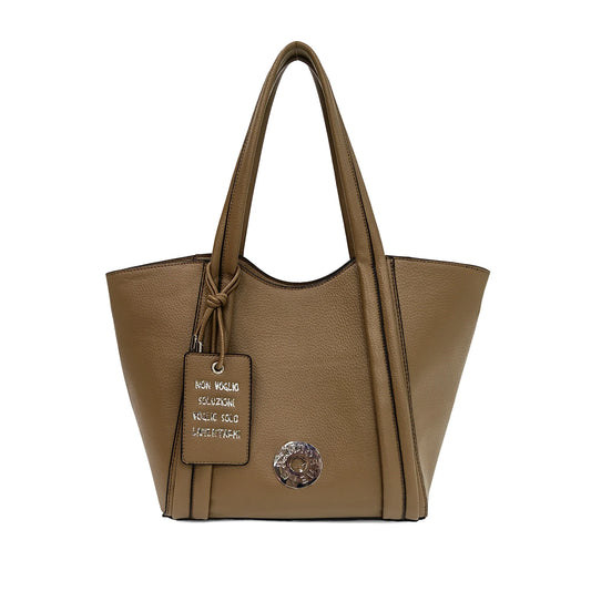 Shopping bag Vicky con tag decorativo