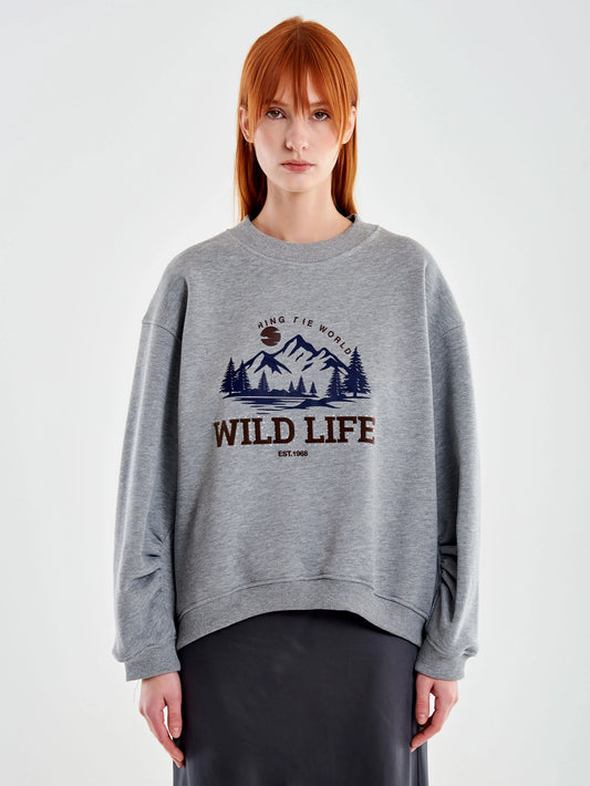 Felpa oversized wild life