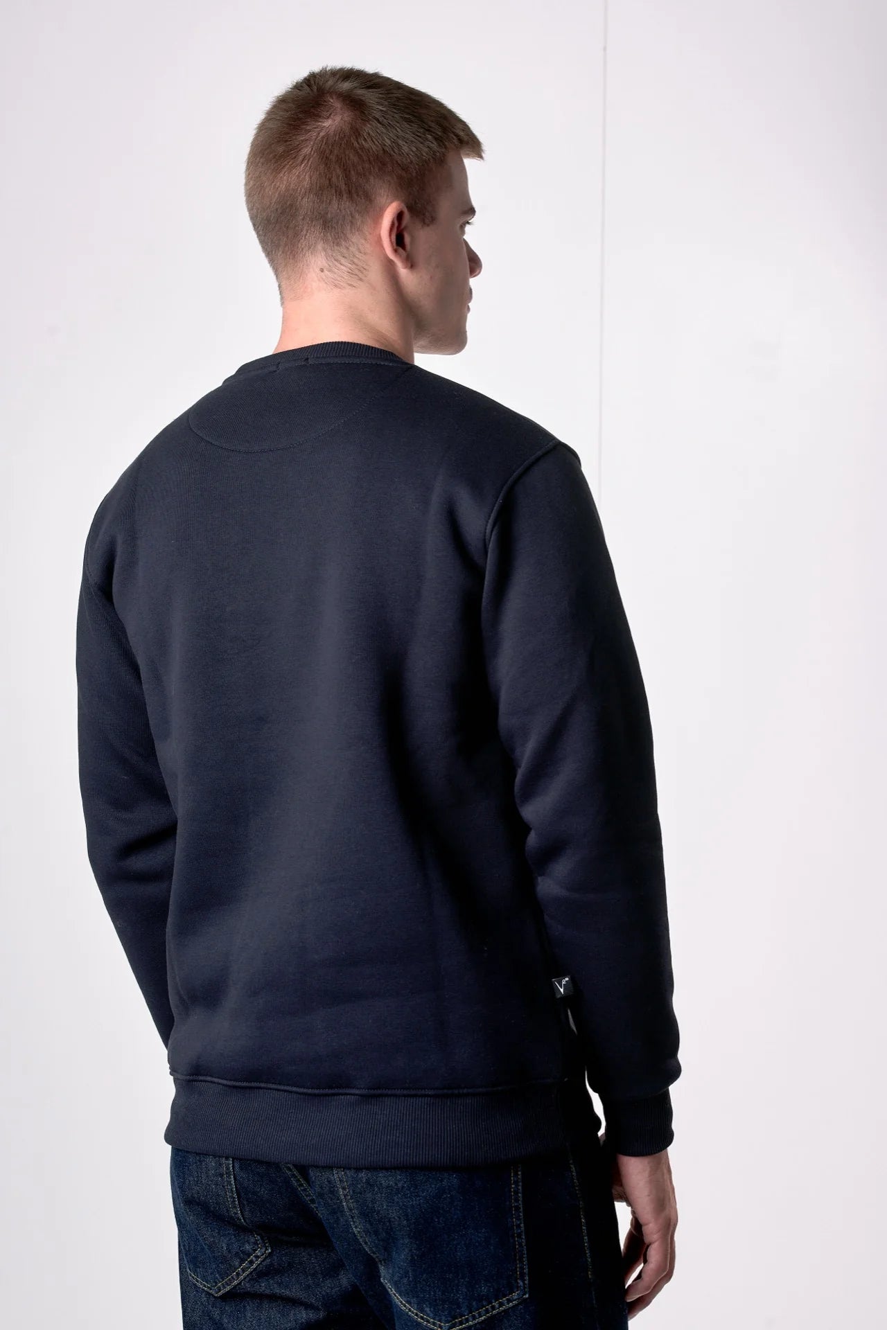 Felpa Girocollo con stampa Teddy e ricamo in tessuto