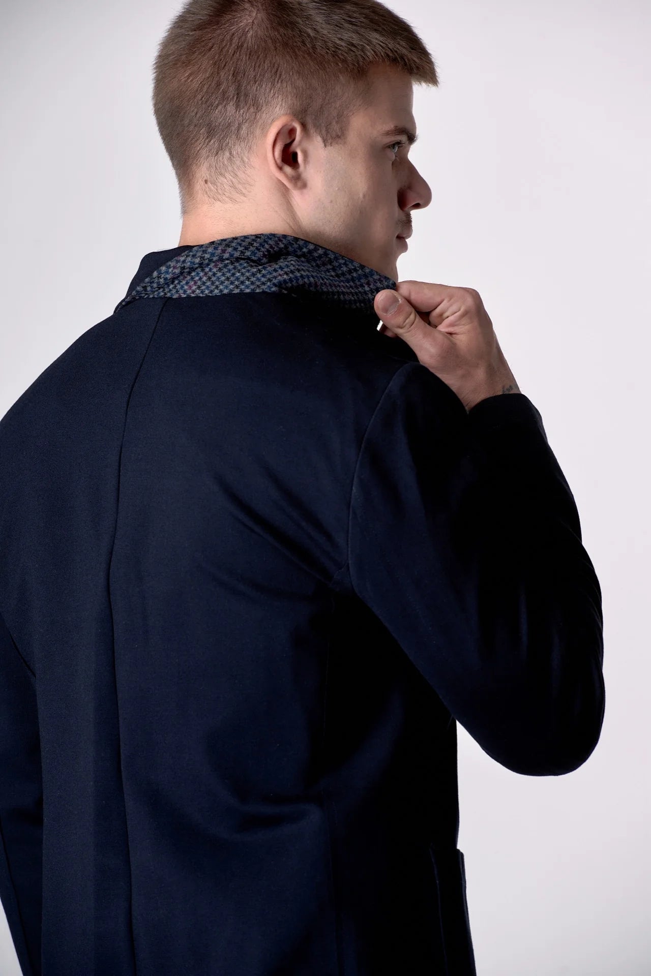 Giacca Monopetto Sartoriale con interni e pochette in tessuto