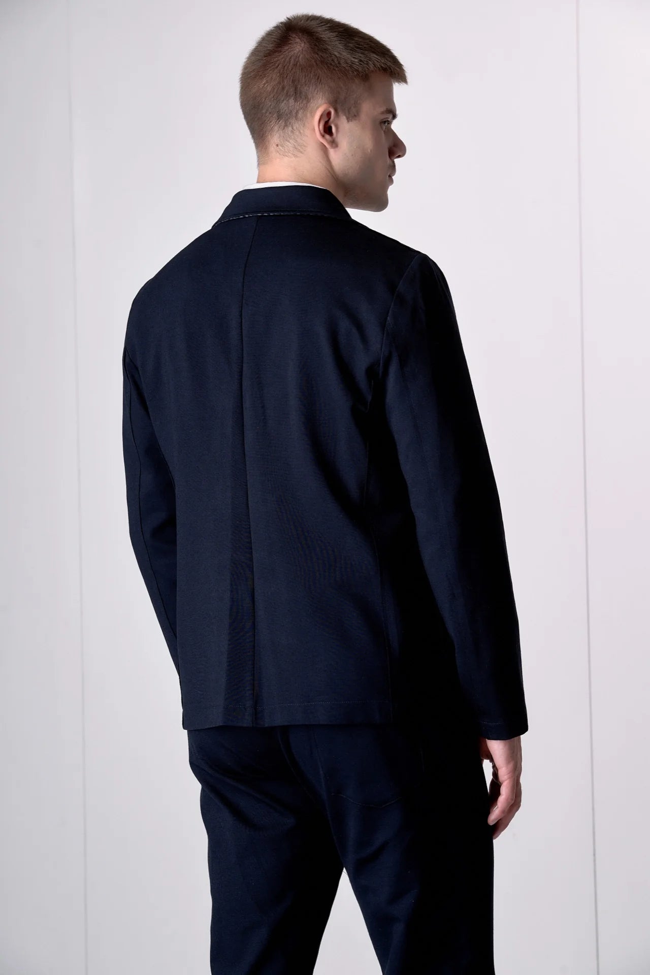 Giacca Monopetto Sartoriale con interni e pochette in tessuto