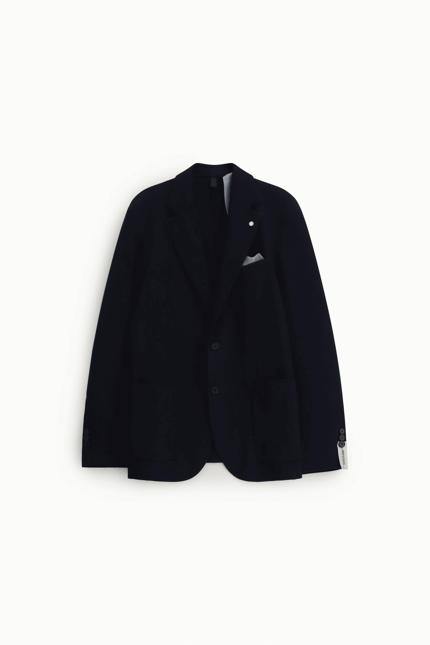 Blazer monopetto con tasche applicate e fazzoletto