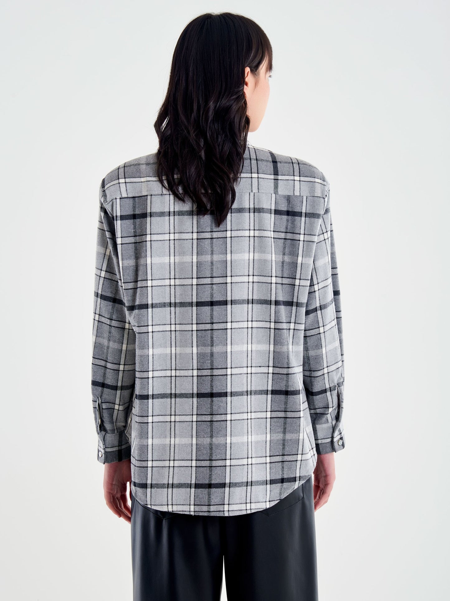 Camicia spalle over check Patrizia