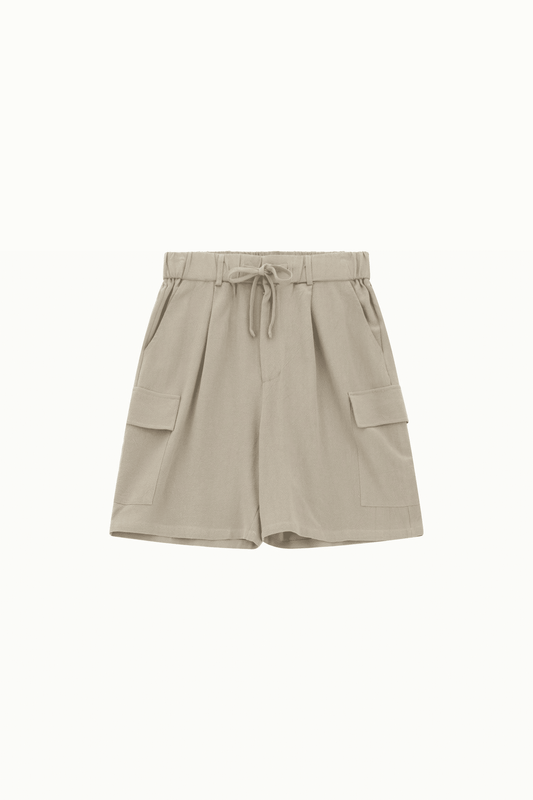 Bermuda cargo con tasche laterali e cintura