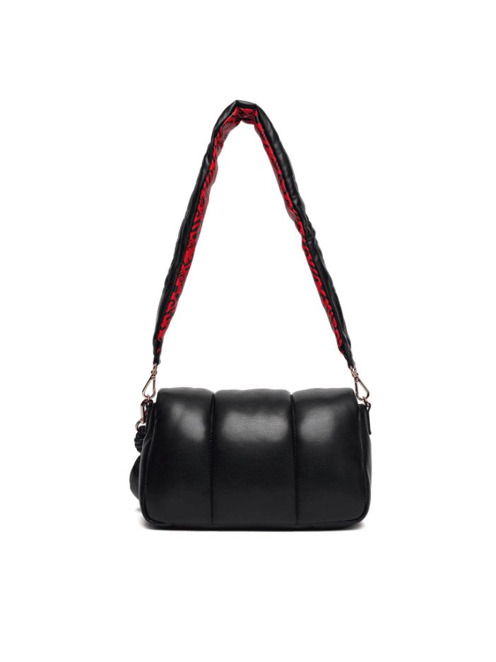 Borsa a tracolla con logo puffy