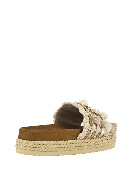 Monoband rope sandal fringes