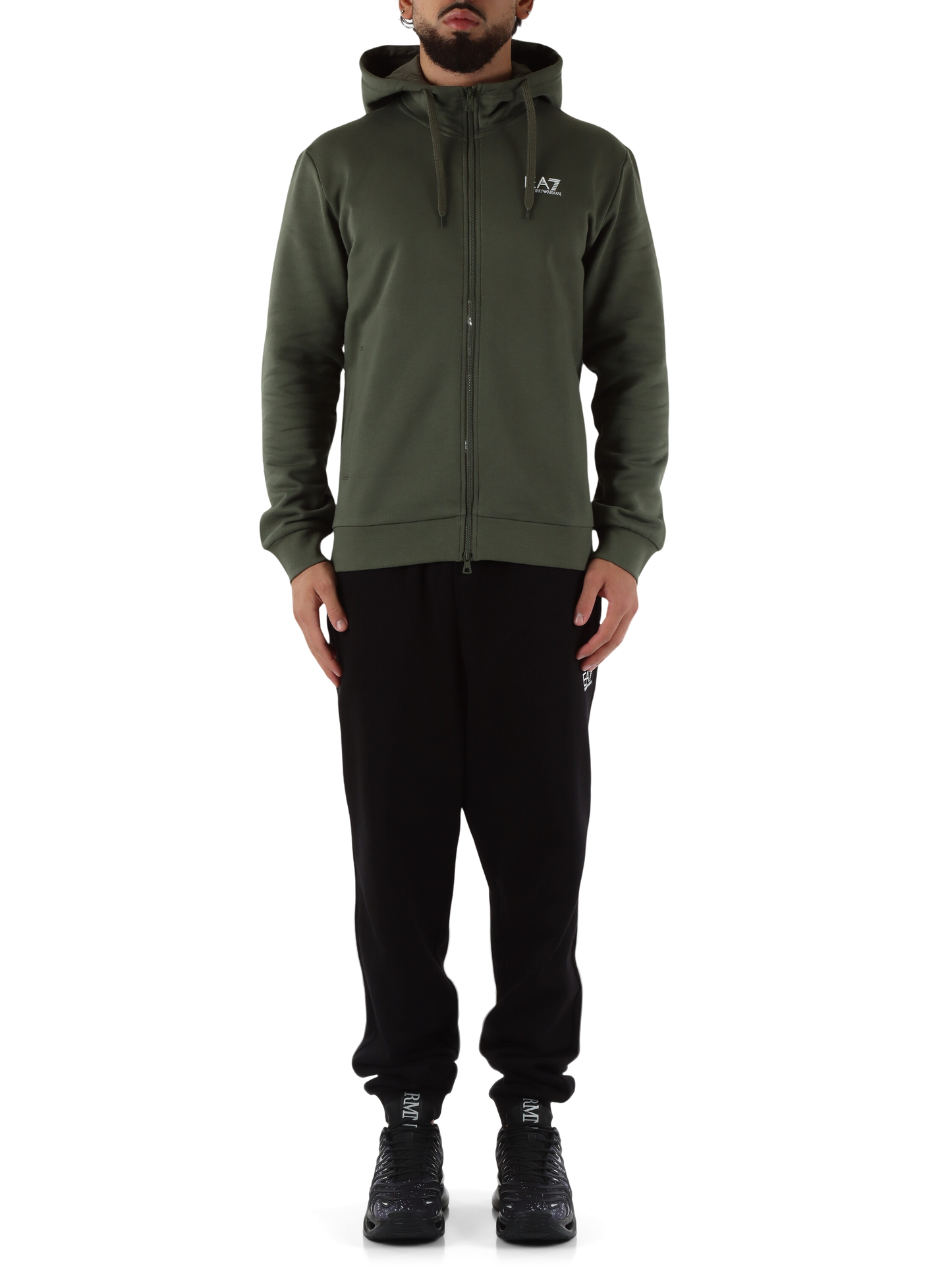 Tuta con cappuccio Core Identity in misto cotone