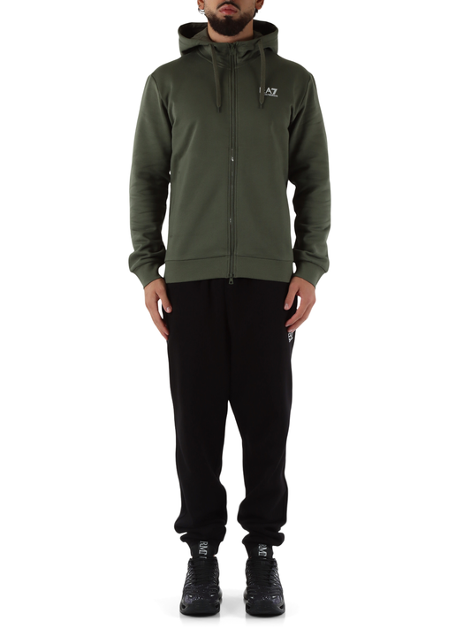 Tuta con cappuccio Core Identity in misto cotone