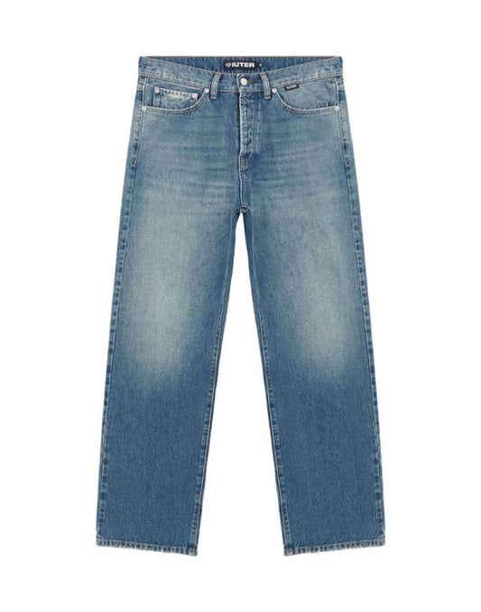 Loose denim pants