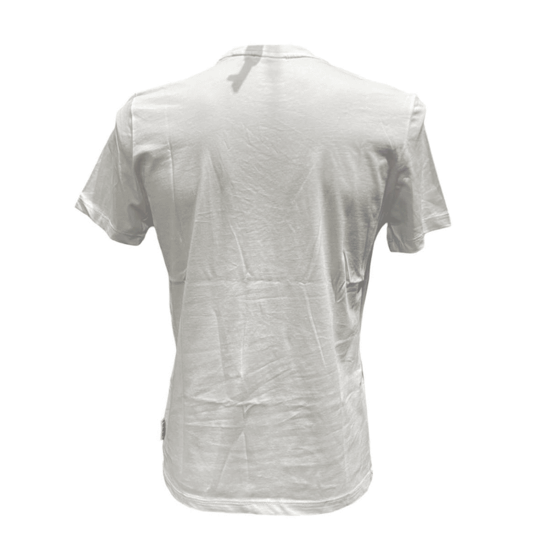 T-shirt con logo effetto pittura