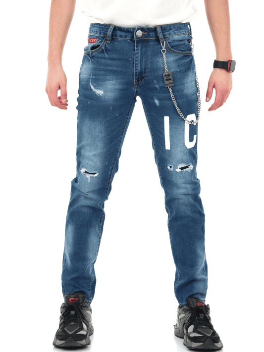 Denim con logo fronte-retro