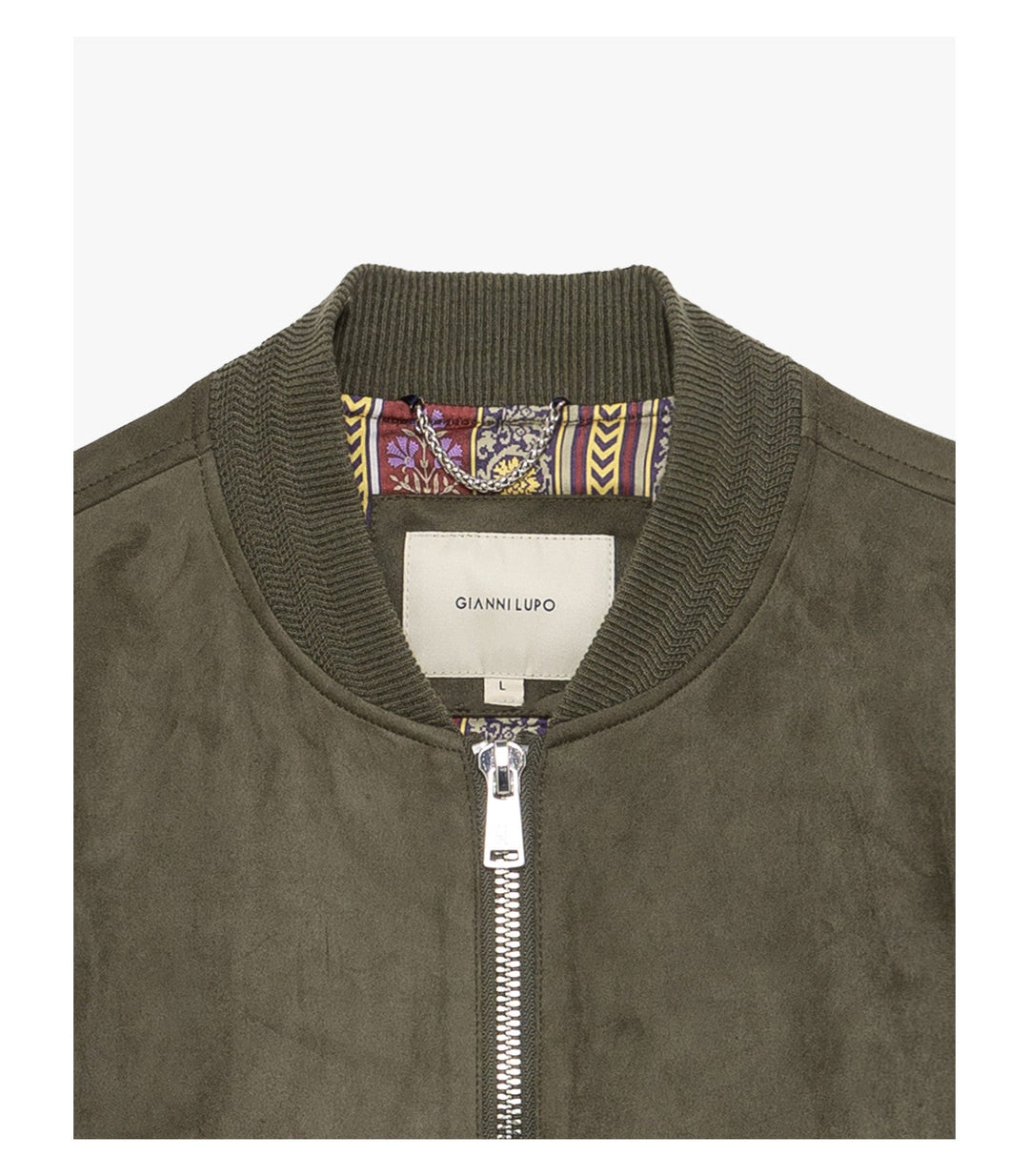 Giubbotto bomber effetto camoscio