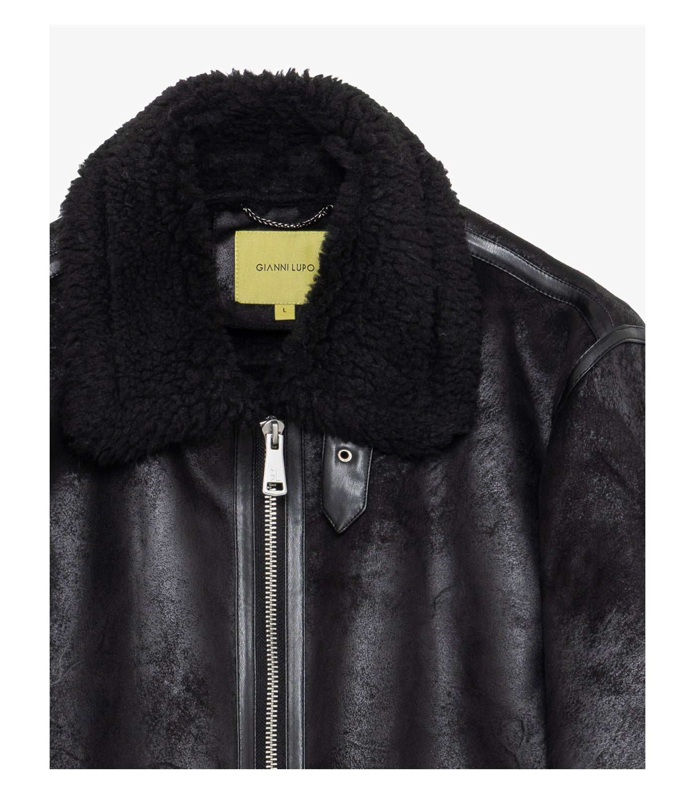 Giubbotto effetto pelle in montone