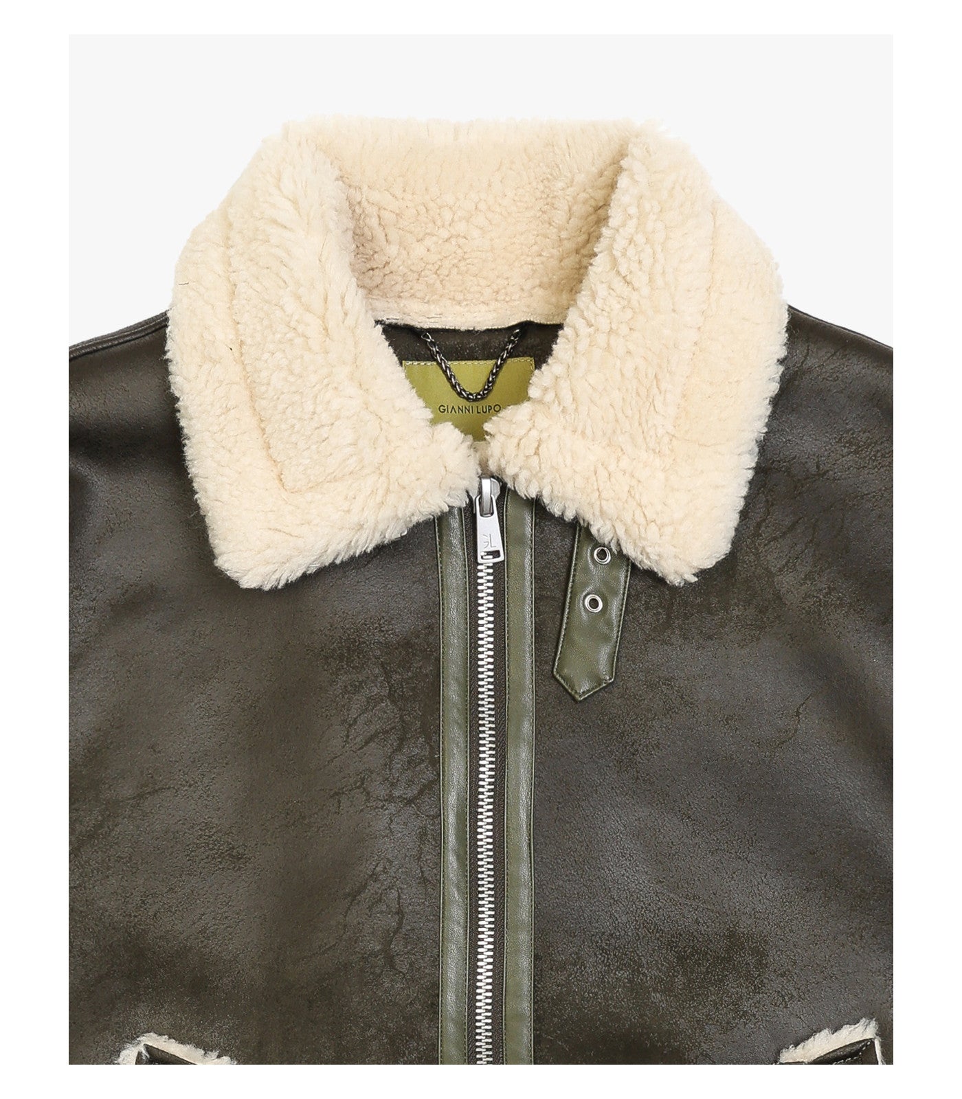 Giubbotto effetto pelle in montone