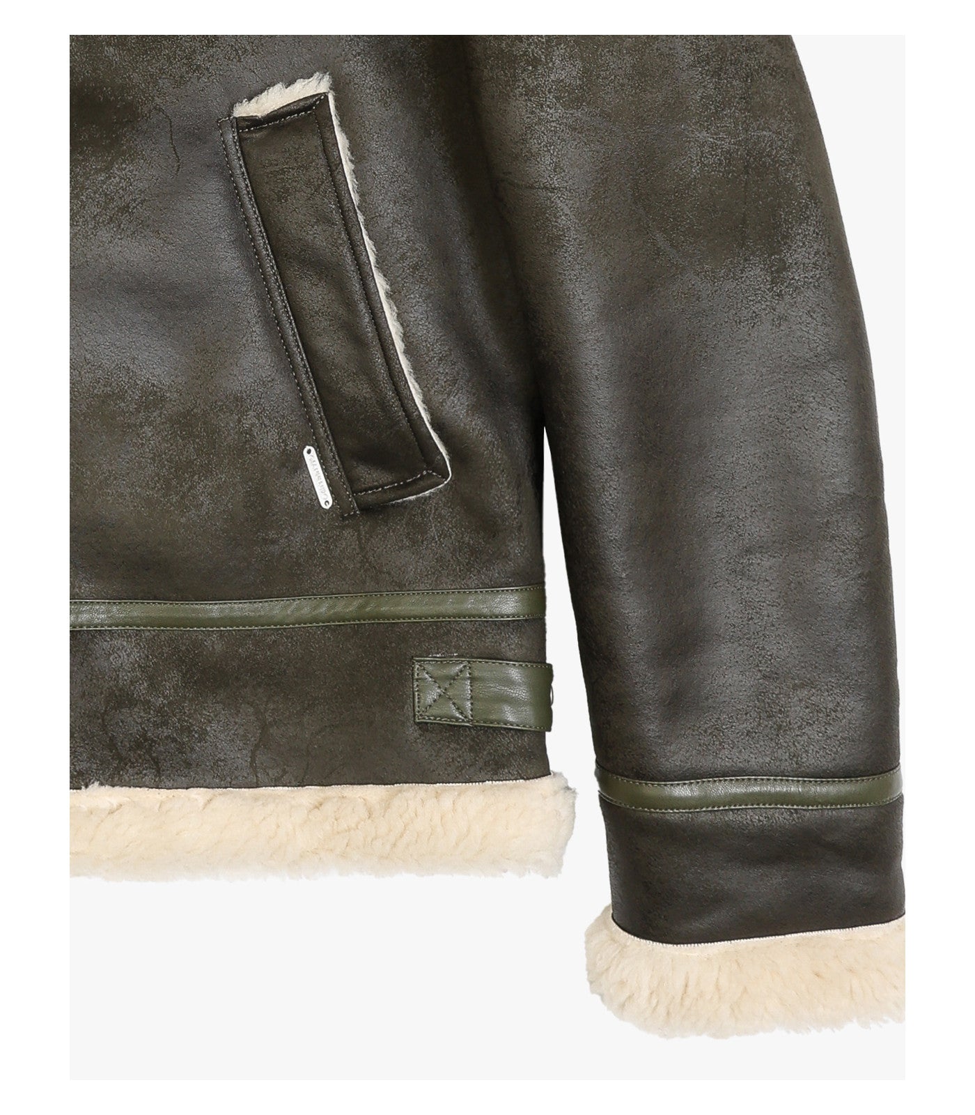 Giubbotto effetto pelle in montone