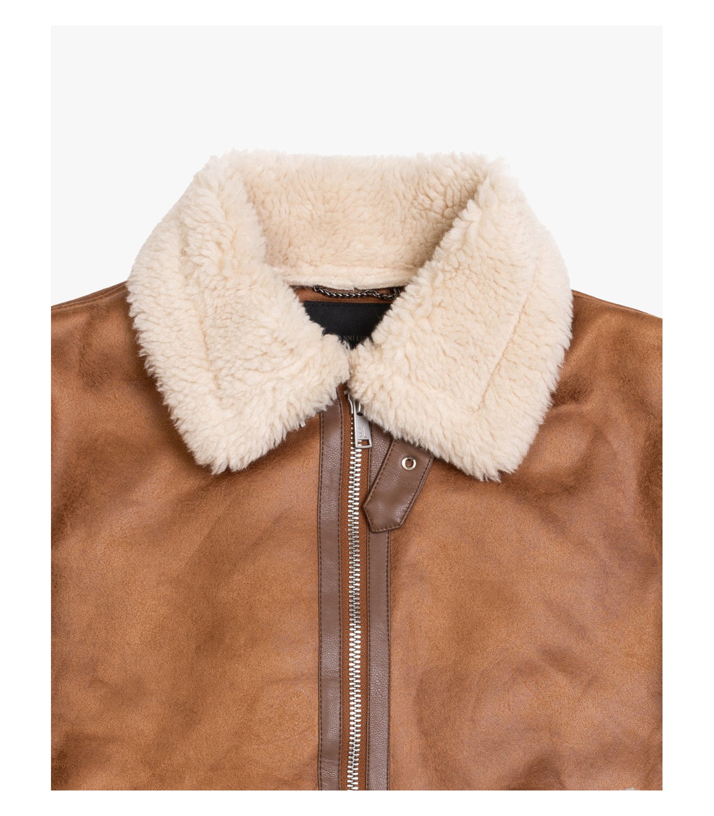 Giubbotto effetto pelle in montone