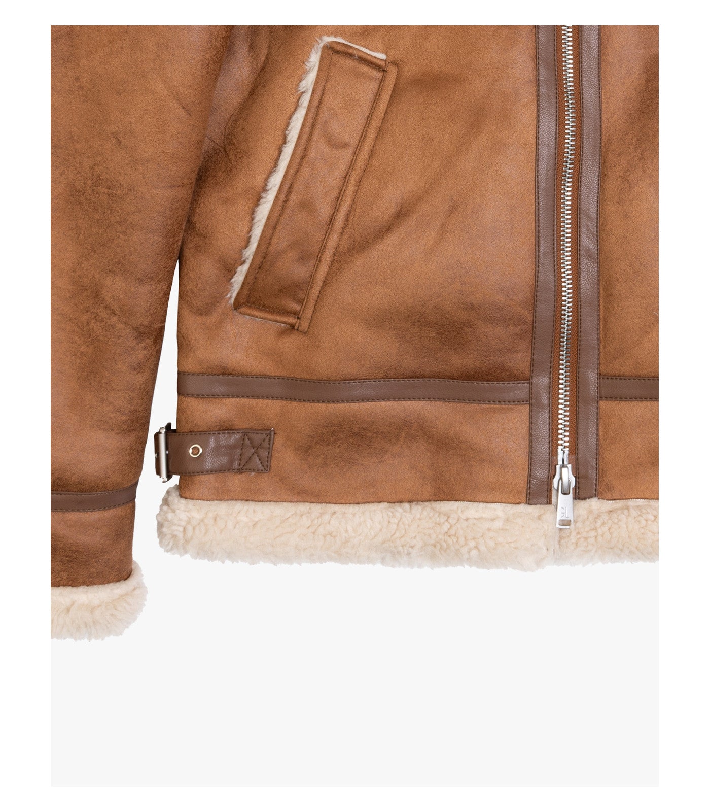 Giubbotto effetto pelle in montone