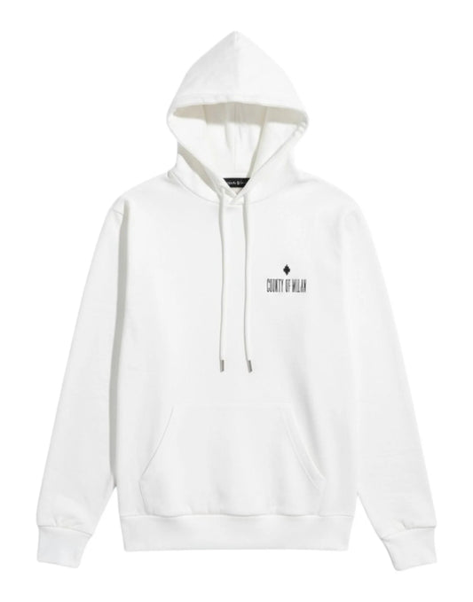 Felpa con scritta e cappuccio