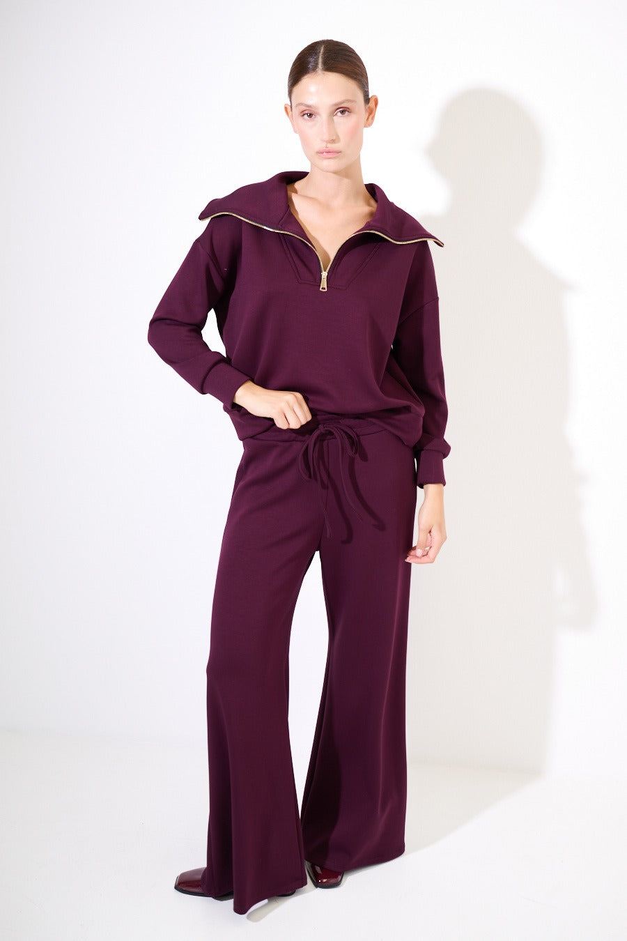 Panta palazzo con elastico e laccio Vinca