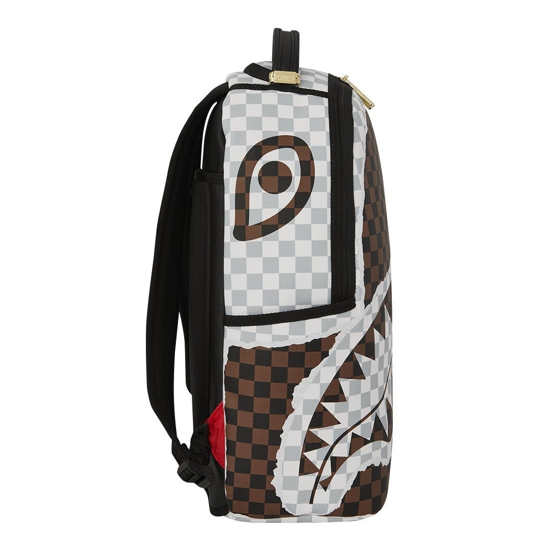 Zaino CREAM AND BROWN TEAR CHECK