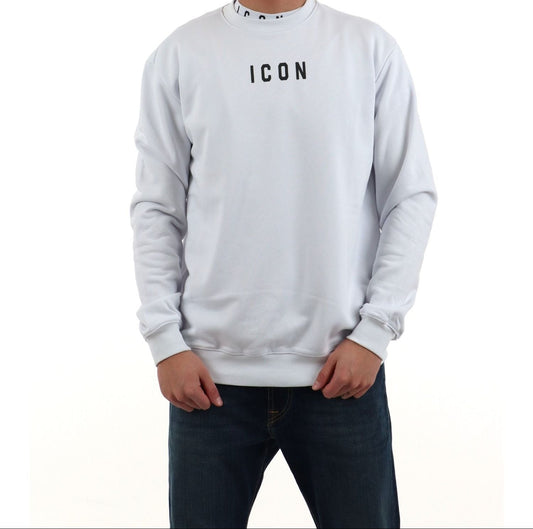 Felpa girocollo doppio logo basica