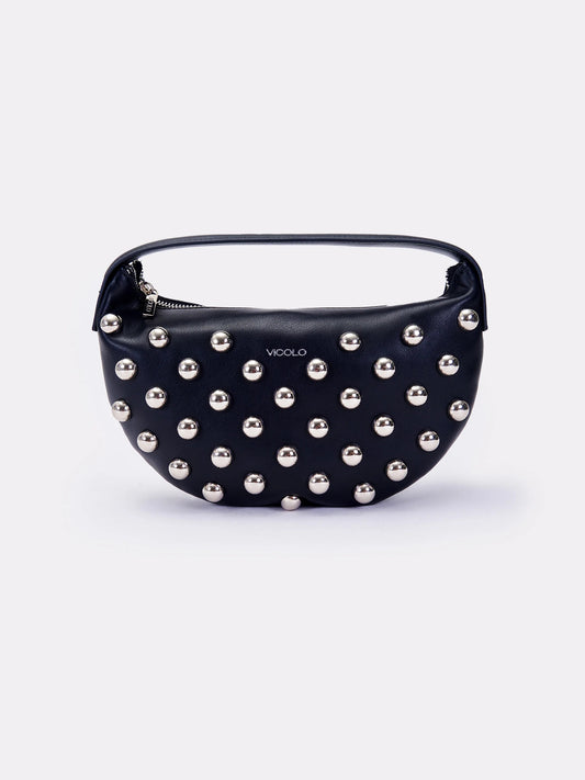 Borsa croissant studded Gelsovia