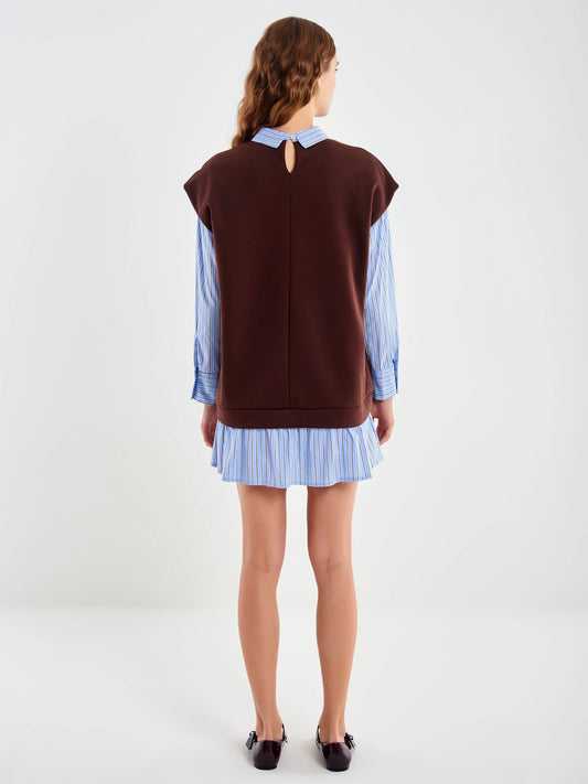 Abito combinato camicia e gilet in felpa Nepeta