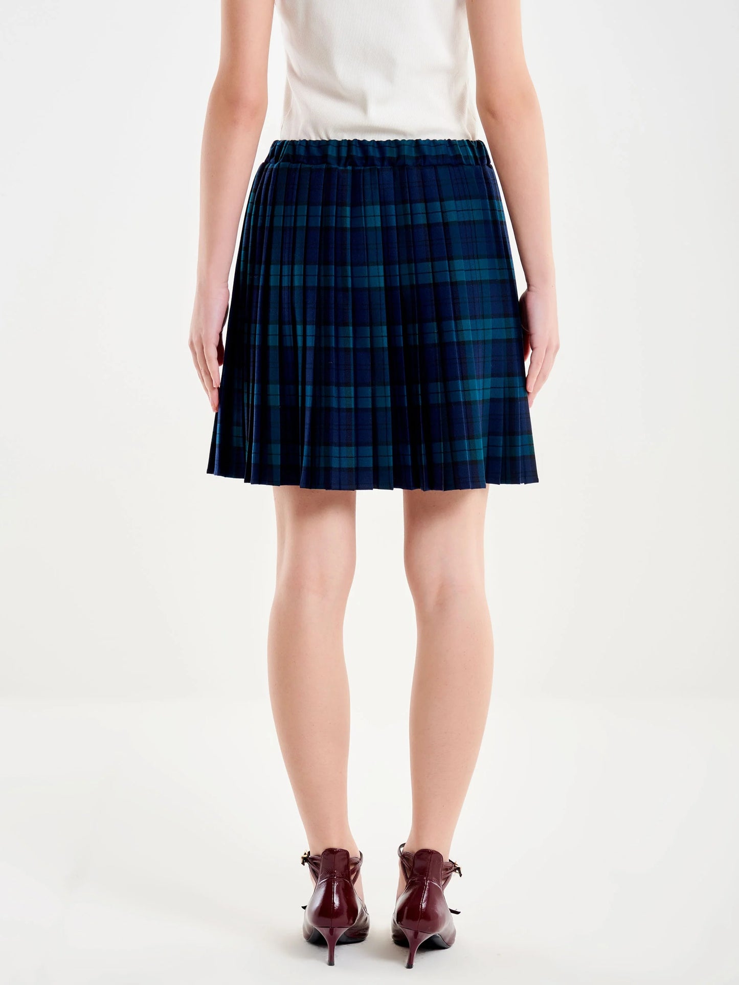 Gonna corta plissé tartan Irisa