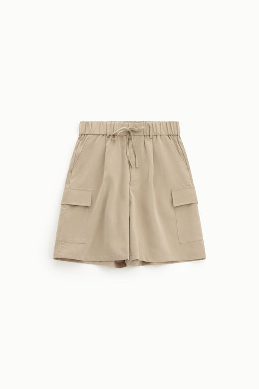 Bermuda cargo con tasche laterali e elastico in vita