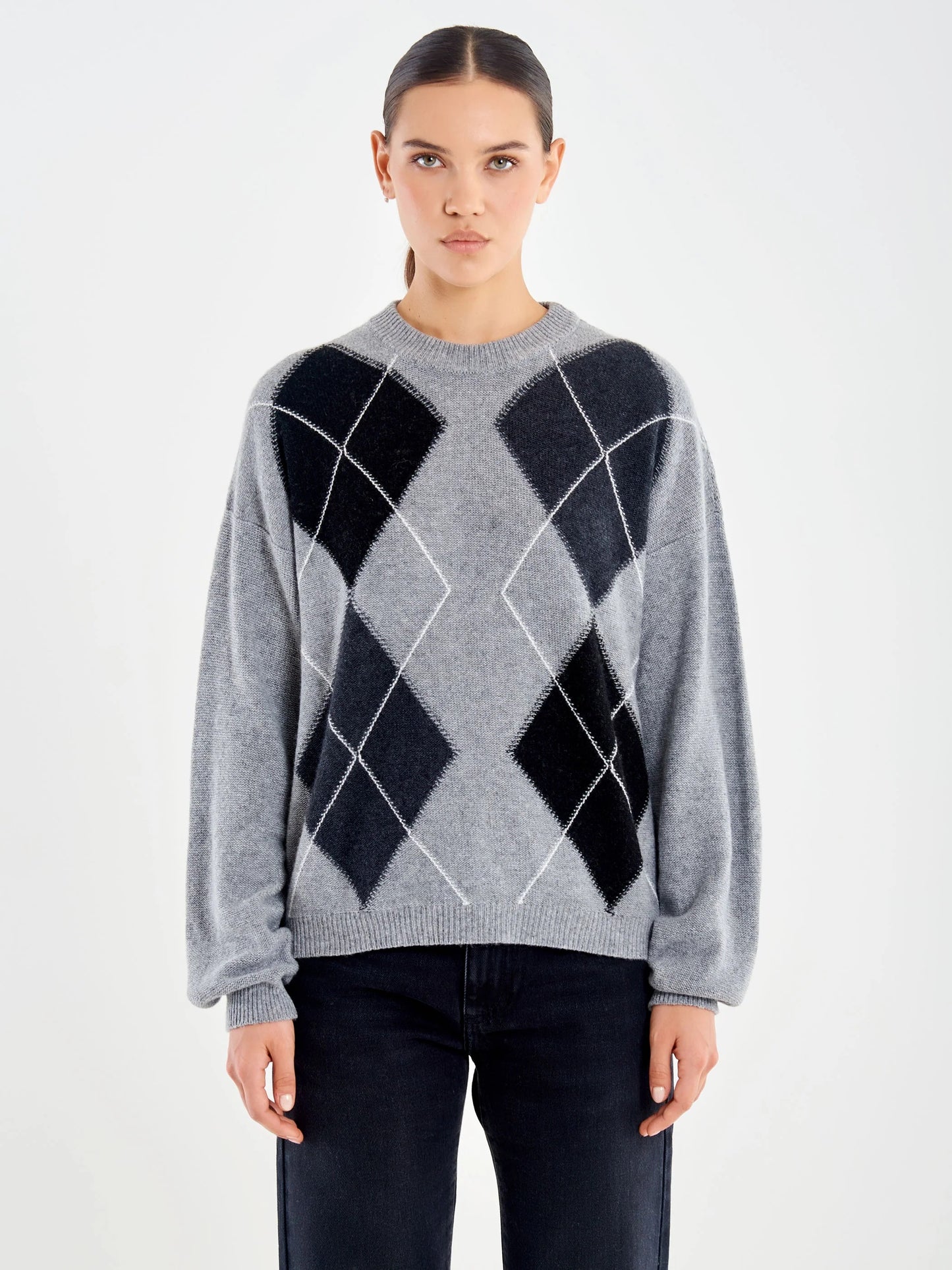 Pull girocollo a rombi Malena