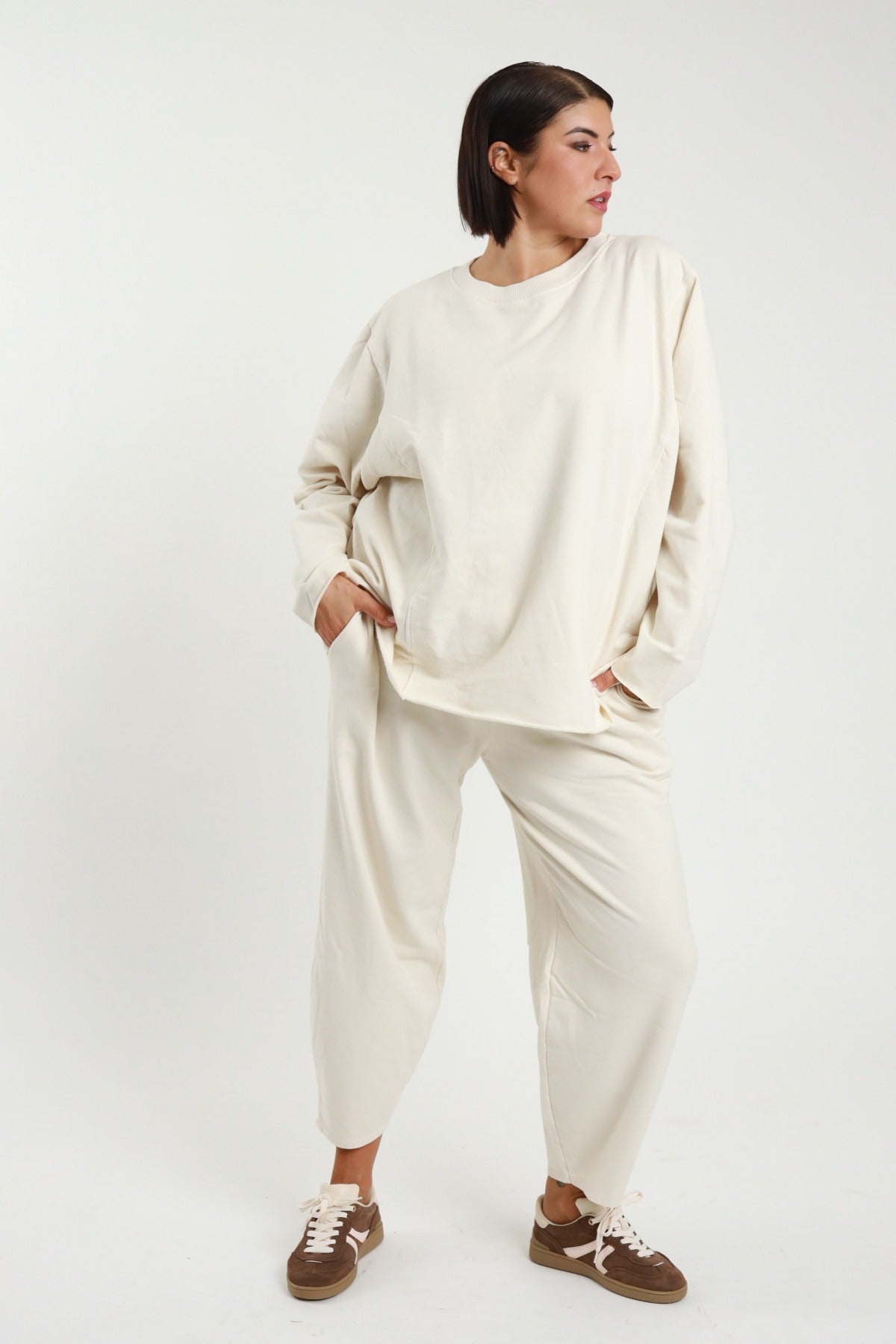 Completo tuta felpa curvy Olviana