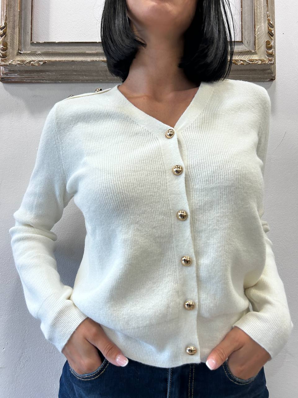 Cardigan bottoni oro Yasmin