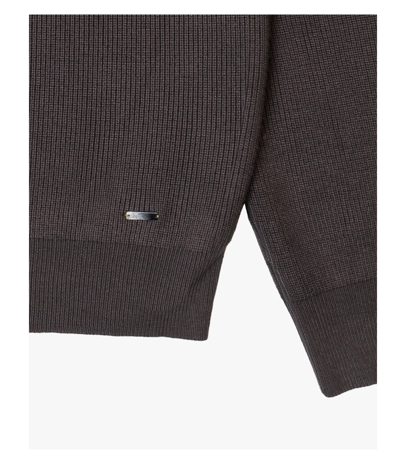 Maglia con collo a imbuto e zip