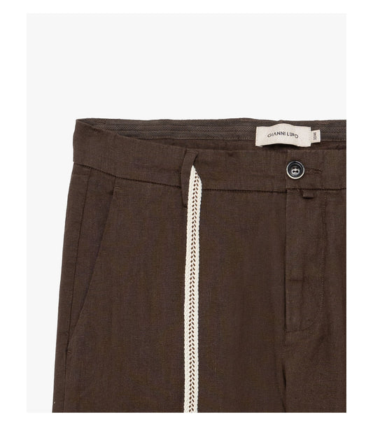 Pantalone in lino con laccio