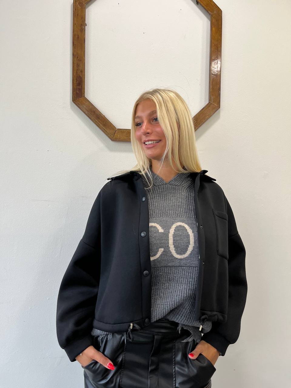 Giacca corta con cappuccio Verbena